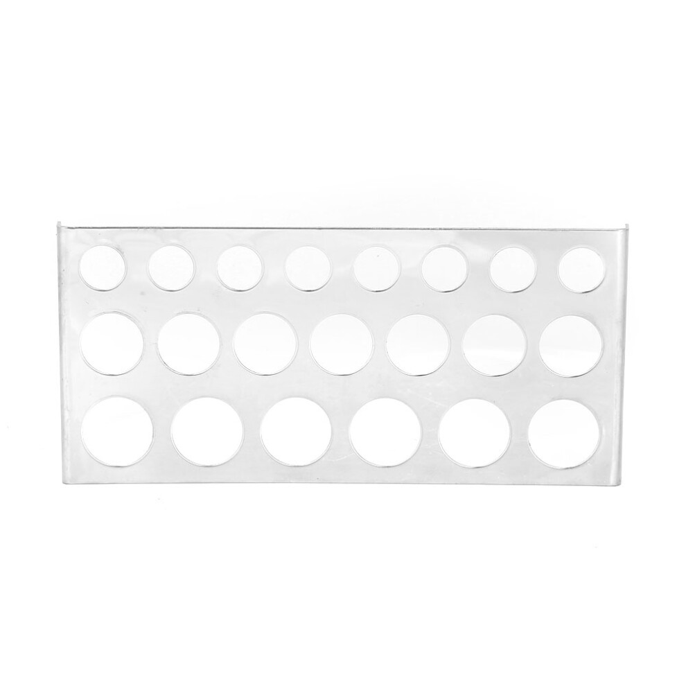 Stainless Steel Tattoo Ink Cup Holder 21 Holes Stand Rack 13x6cm