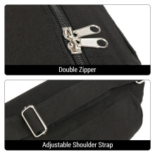 Vollständige Reißverschluss-Yogamatte-Tasche mit 3 Taschen und Wasserflaschenhalter