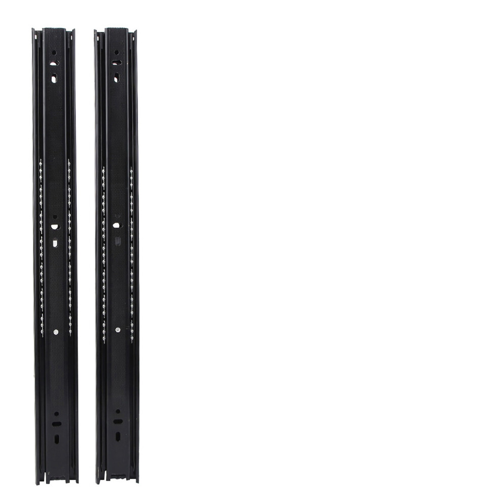 Black 12In Cabinet Drawer Slides 2-Pcs Ball Bearing Easy Install 4631362453225