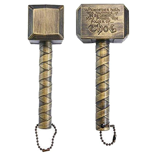 Ανοιχτήρι μπουκαλιών Mjolnir, ανοιχτήρι μπύρας Creativity Thor Hammer με δακτύλιο αλυσίδας για 1