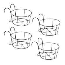 Ihr Partner für die Gartenarbeit: Hängende Metall-Pflanzgefäße für Geländer, Pflanzbehälter für drinnen und draußen, für Terrasse, Veranda