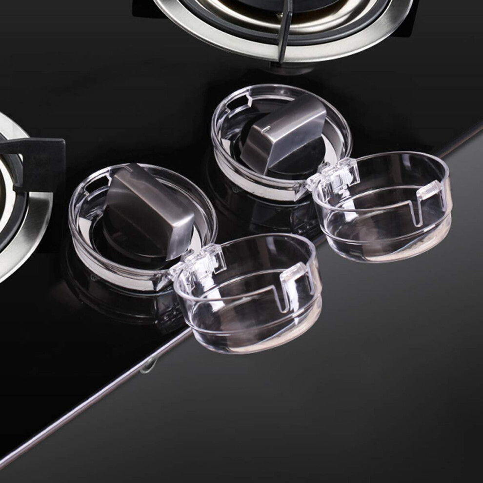 Stove Safety Covers, Child Safety With Heat-Resistant Adhesive For Secure Attachment, Clear View Stove Knob Protectors, 8 PCS