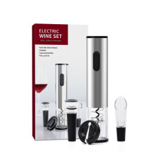 Apribottiglie elettrico, cavatappi a batteria con taglia-capsule, versatore per vino e sigillatore sottovuoto, design senza fili per famiglie,
