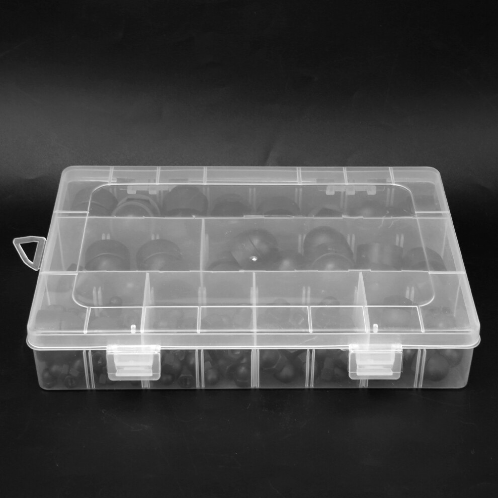 145Pcs Black Nylon Hex Nut Cover Caps For M4âM12 Hardware Fasteners 9461362454701