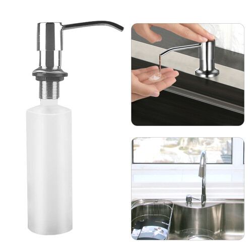 Kitchen Sink Soap Dispenser 300ml | Easy Install, Chrome Finish 1