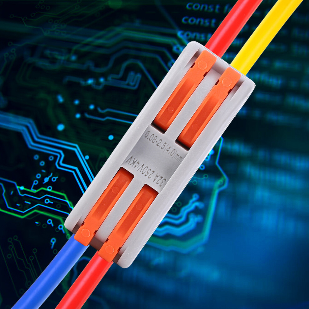 10Pcs Pct2-2 Color Wire Terminal Block 32A 40X20x15mm 8741362456334