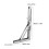 2 Pcs Stainless Steel Triangular Wall Support 70kg Load 12in Foldable 8