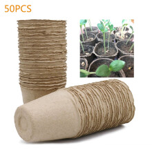 Copos de sementes compostáveis para mudas, vasos de polpa de fibra natural que melhoram a permeabilidade ao ar e a mistura do solo, perfeitos para