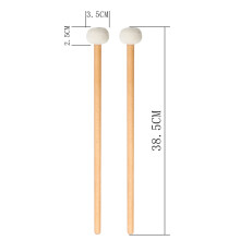 Filz-Mallet-Schlägel mit Holzgriff für Schlaginstrumente Weiß