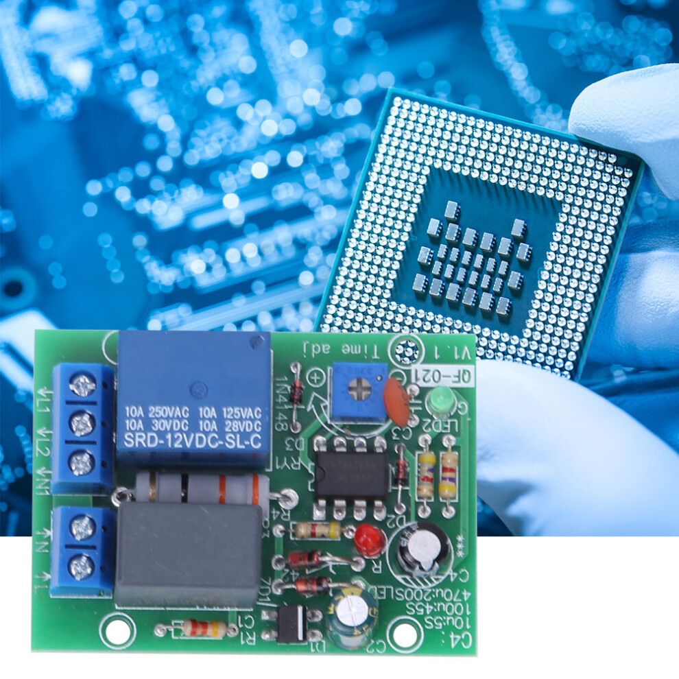 2Pcs Industrial Delay Relay Module, 0-45S, 10A Monostable Circuit 3101362457833