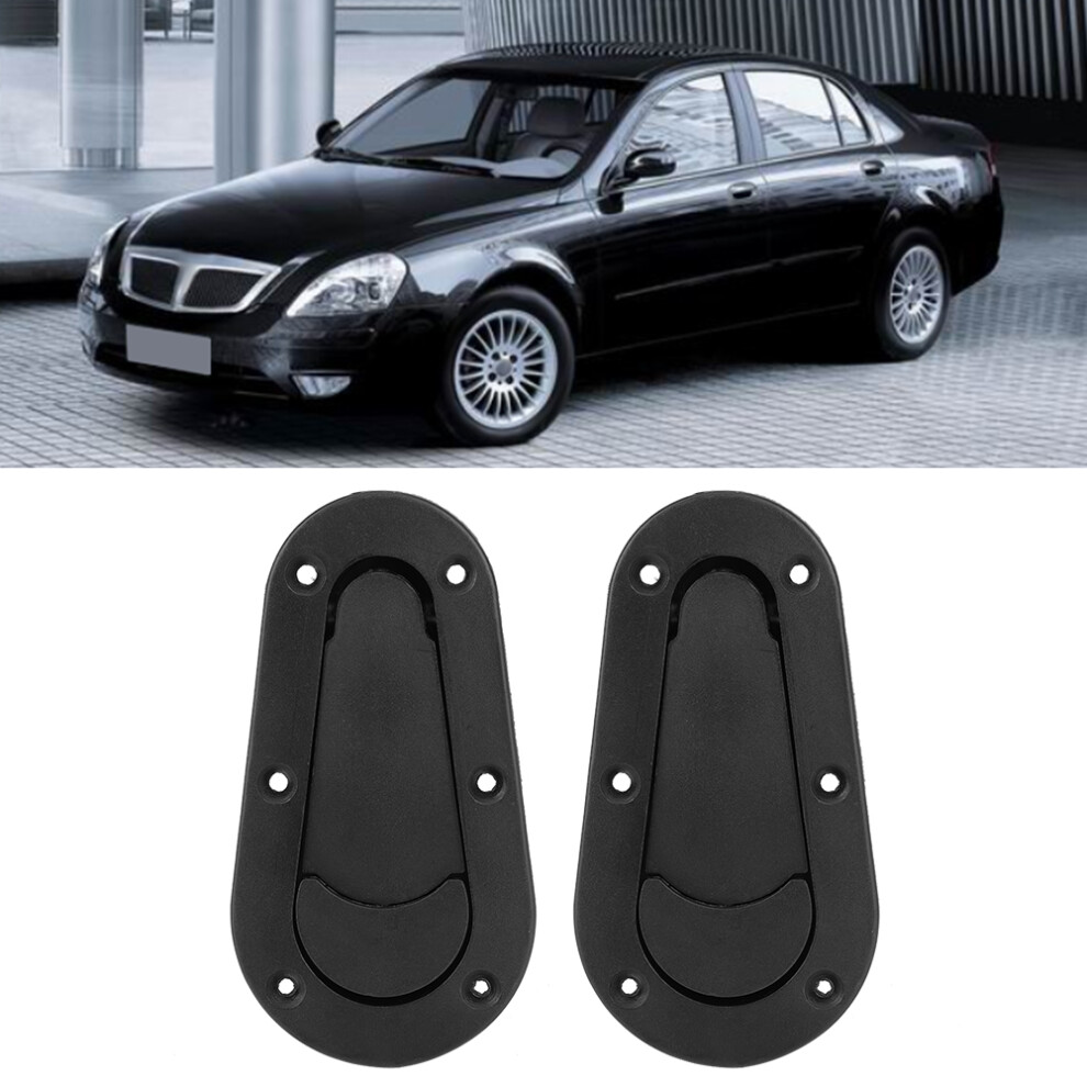 Universal Carbon Fiber Hood Pin Racing Bonnet Latch Lock Kit - Black 5041362458394