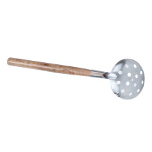2 Stück Silber Eisen Eisschöpfer mit Holzgriff 34x8cm