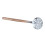 2 Stück Silber Eisen Eisschöpfer mit Holzgriff 34x8cm 1