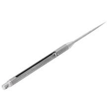 Tragbarer Titaniumlegierung auseinanderziehbarer Zahnstocherbehälter – Silber, 72x110x5mm