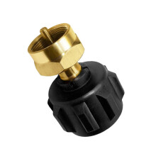Solid Brass QCC1 Propane Refill Adapter, Fits 1LB Cylinder Tank and 20LB Tanks, Cylinder Inflating Connector for 1LB Gas Bottle Coupler