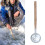 2 Stück Silber Eisen Eisschöpfer mit Holzgriff 34x8cm 14