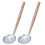 2 Stück Silber Eisen Eisschöpfer mit Holzgriff 34x8cm 2
