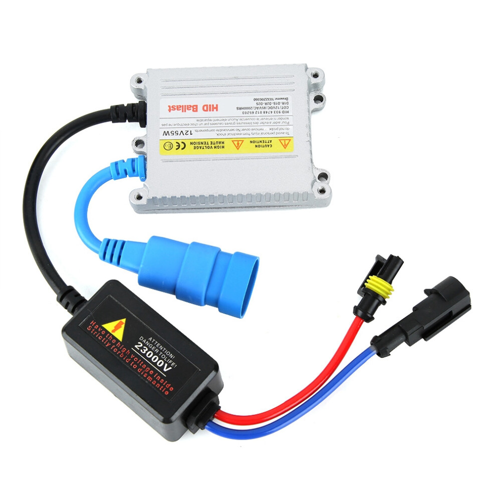8000K Xenon Headlight Kit H7 With Ultra Thin Ballast 12V 55W Silver 7901362459167