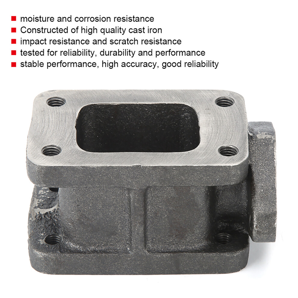 T3 Turbo Manifold Adaptor + Wastegate Flange Cast Iron, Size As Shown 6921362460124