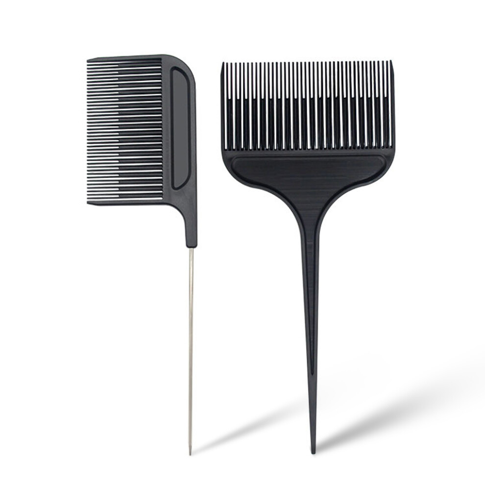 Unisex Pack Of 2 Dyeing Comb Highlighting Combs Hairdressing Supplies