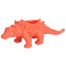 Vaso per fiori di cactus creativo con design di dinosauro, vaso decorativo giocoso con foro di drenaggio, vaso per piante piccolo in PVC resistente