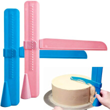 Professional Cake Decorating Kit, Adjustable Cake Scraper Creates Sharp Edges Effortlessly, Bench Scraper Ideal for Home Professional Baking, 2 Pack