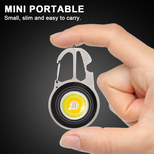 Survival Gear: Multi-Function Tool with Rechargeable Flashlight, Portable Work Light, COB Technology for Emergency Light Needs, Water Resistant Keycha 2