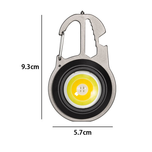 Survival Gear: Multi-Function Tool with Rechargeable Flashlight, Portable Work Light, COB Technology for Emergency Light Needs, Water Resistant Keycha 1