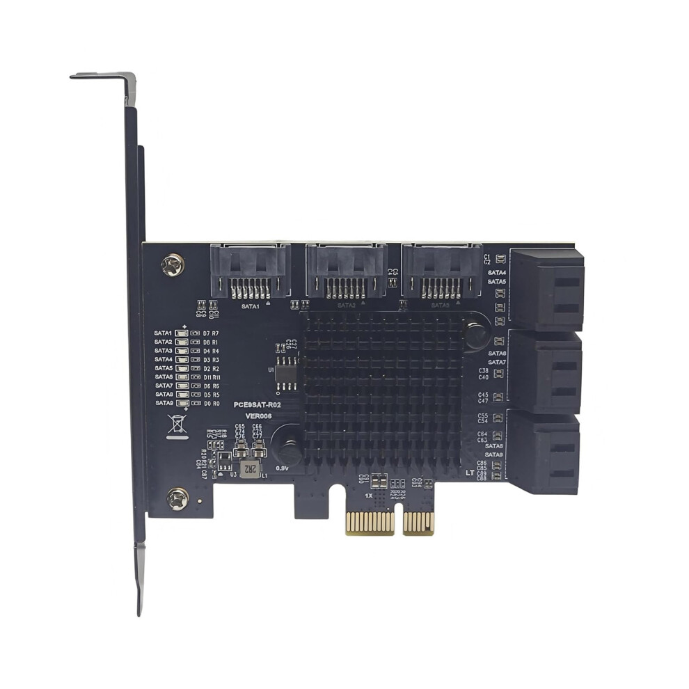 9 Port Pcie To Expansion Card With 6.0 Gbps Transfer Speed And Hot Swap For Desktop Pc Internal Pcie Expansion Card Pcie 1X 9105992151257