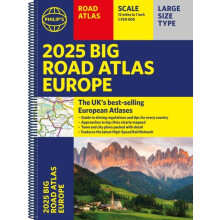 2025 Philips Big Road Atlas of Europe by Philips Maps Other Book