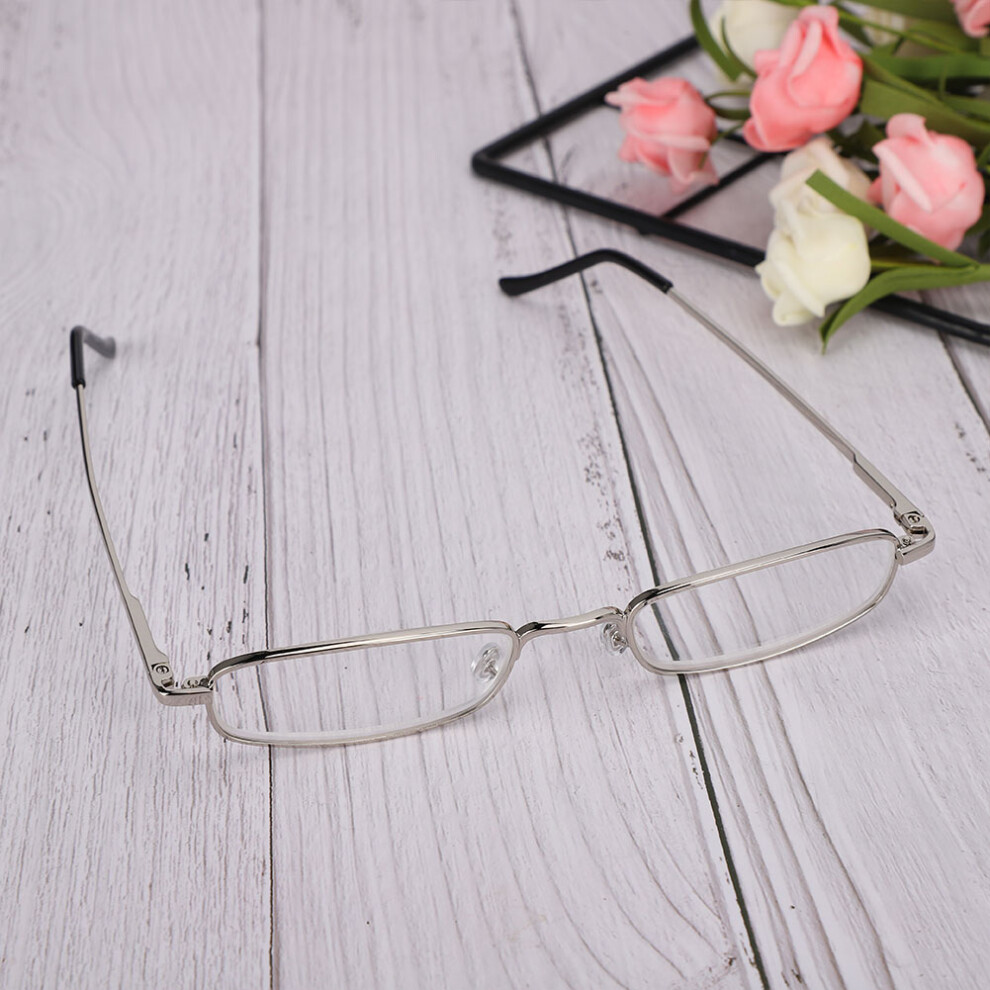 Travel-Friendly +2.50 Reading Glasses with Visual Fatigue Relief & Case
