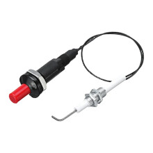 Push Button Piezo Igniter Kit 30cm Long Wire Universal Threaded Electrode for Home Gas Fireplace Heater Camping