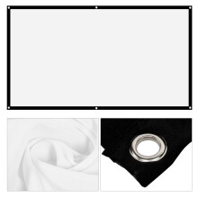 Tragbare 100 Zoll 16:9 Weiße Polyester-Leinwand Faltenfrei Filmwand