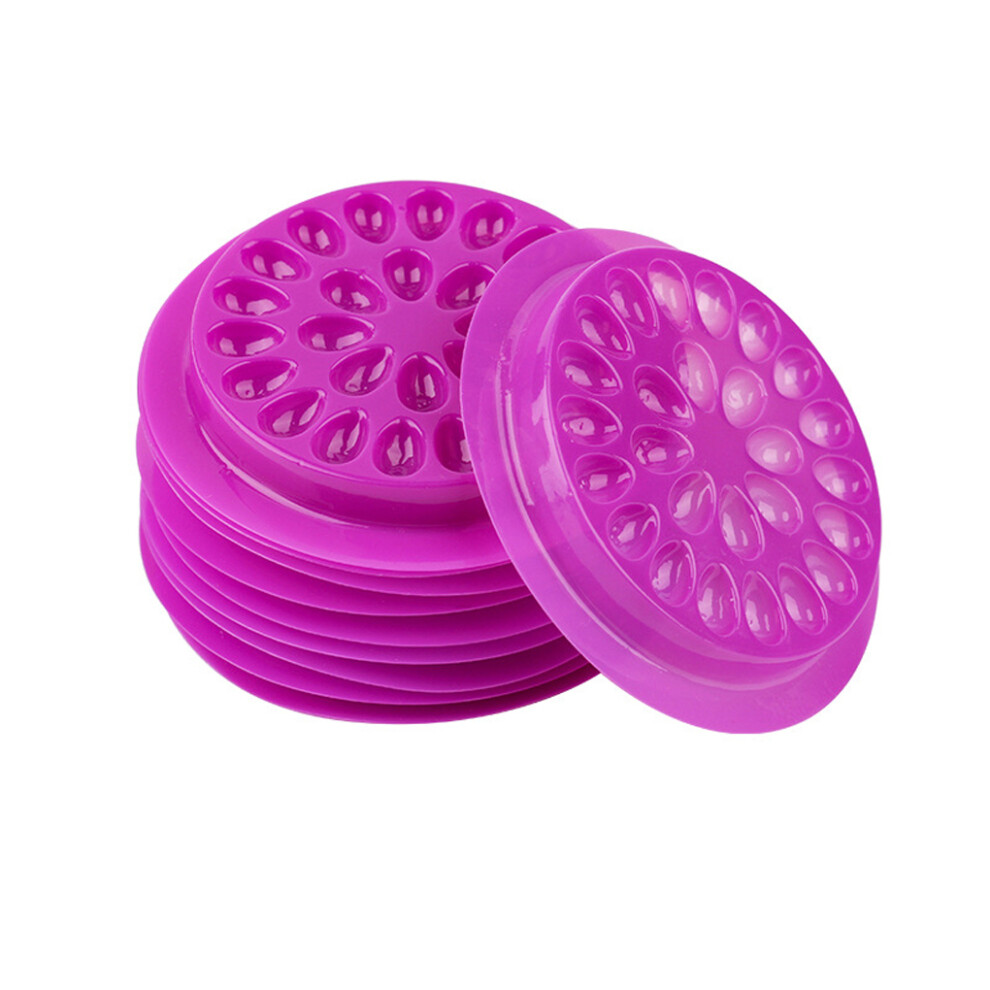 (Purple) 100PCS Eyelashes Holder Eye Lashes Pallet Round Durable Woman Home-image-OPC-PN2NK82-NEW