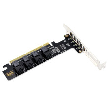 PCIE X16 To 4-port NVME SFF-8643 SFF-8639 Expansion Card Adapter PCIE4.0 Split Card X16 Slots Slot