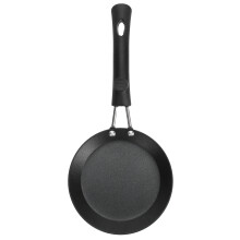 Flat Bottom Frying Pan, Multi Cooking Options and Fast Even Heating, Mini Omelette Pan with Heat Resistant Handle for Induction Gas Stove, Non Stick C