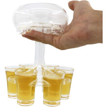 Allsidig feststasjon, shotglassdispenser og holder, hurtighelling, presisjonshelling, brennevinsdispenser for barer, akryl shotglass, enkel