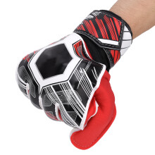 Latex Nylon PU Soccer Goalkeeper Gloves for Adults & Kids (Red 10#)