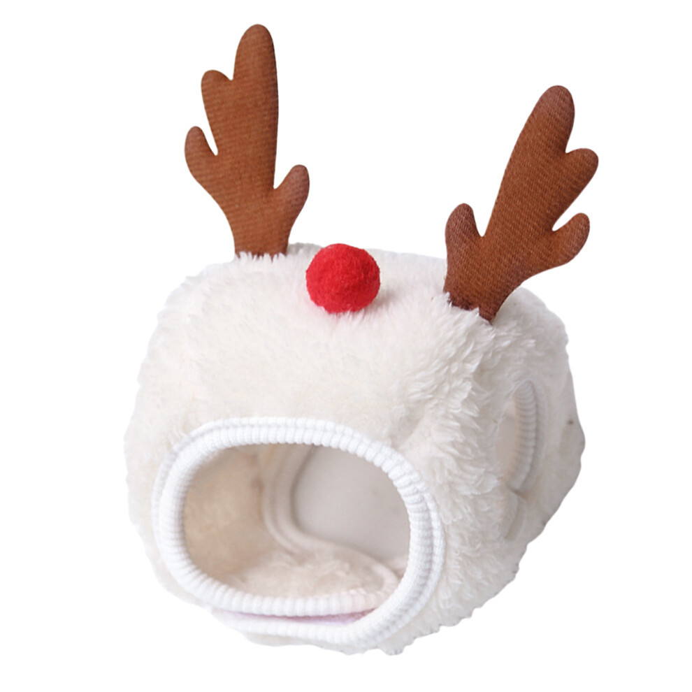 Dog Furry Hat Reindeer Christmas Pet Costume Pompoms-L 2-image-OPC-PN2NQMD-NEW