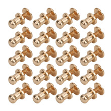 20 Sets Copper Rivet Screws for Jewelry, Bag, Clothes, Shoes, Belt, Gold