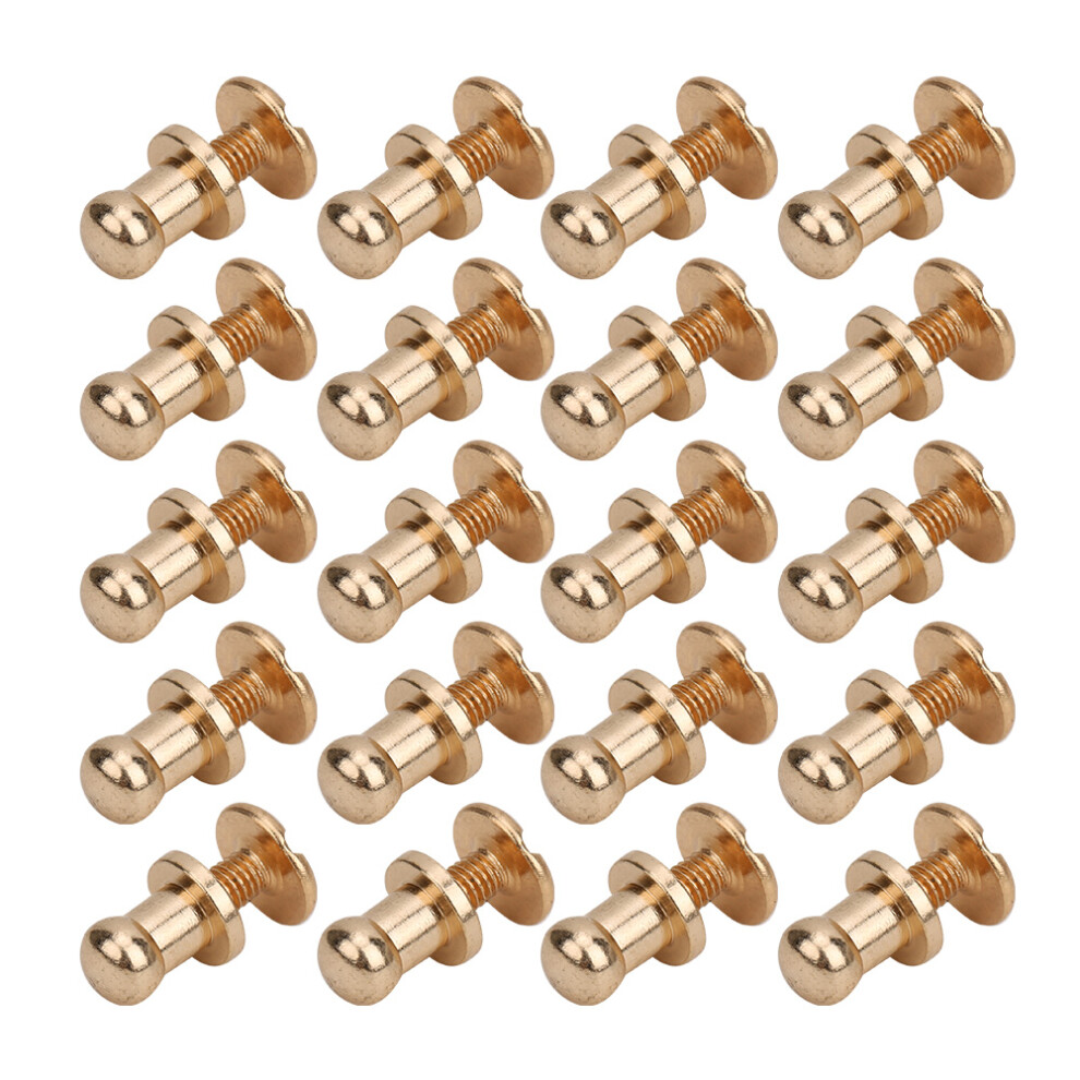 20 Sets Copper Rivet Screws For Jewelry, Bag, Clothes, Shoes, Belt, Gold 8121362467620