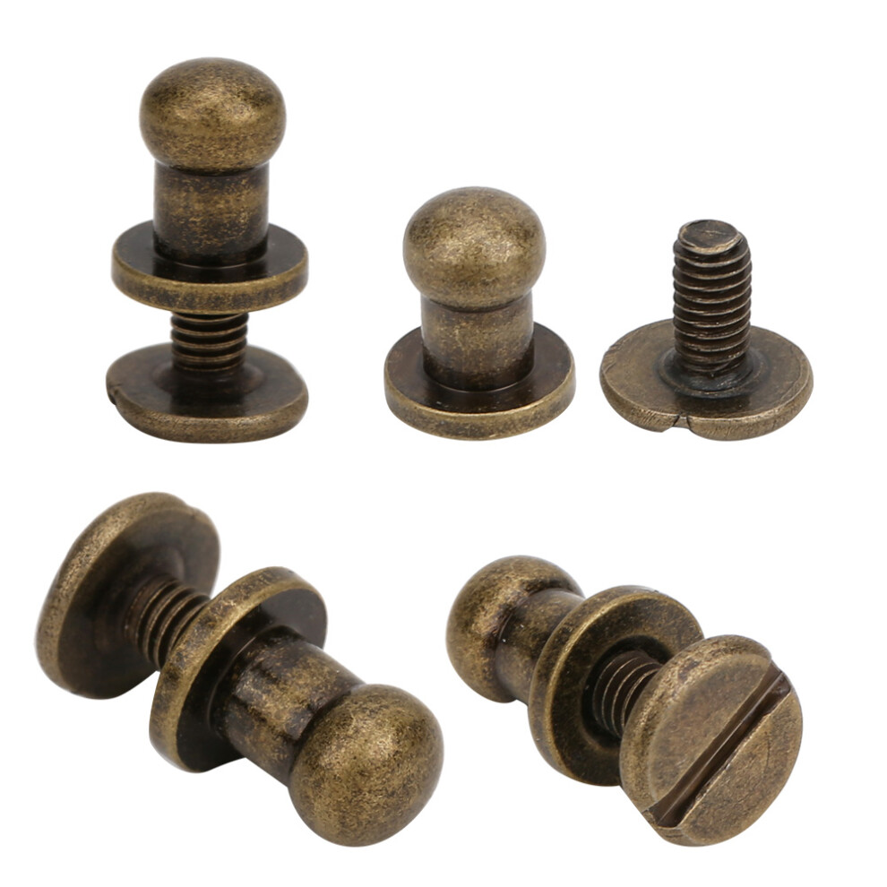 20 Sets Copper Screw Nails Rivets For Crafting Jewellery Bag Shoes Clothes Belt 4341362467619