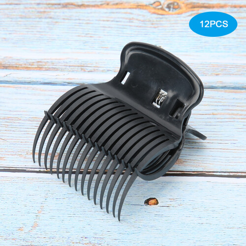 12pcs Hot Roller Clips Claw Hair Curler Replacement Styling Tool Black 2