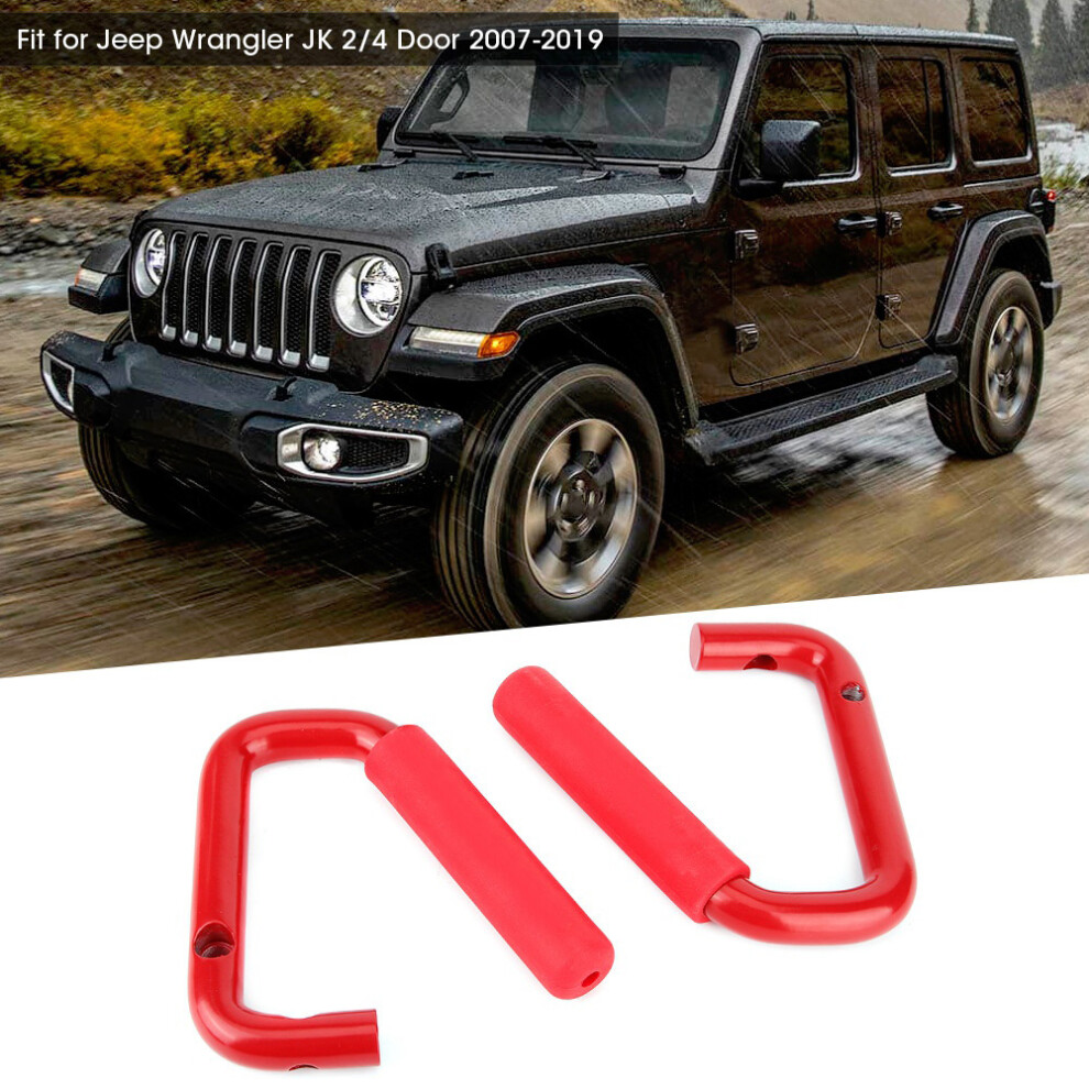Aluminum Alloy Front Grab Handle Fit For Jeep Wrangler Jk 2007-2019 Red 8011362468867