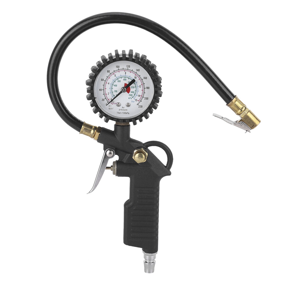 Alloy 220Psi Tire Pressure Gun Inflator For Cars & Motorcycles 7621362468975