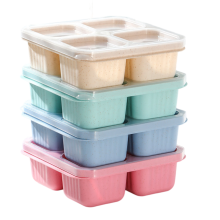 Lunchable-Behälter für den täglichen Gebrauch, platzsparende Snackboxen mit wiederverwendbarem Design, Bento-Boxen mit 4 Fächern, leicht, tragbar