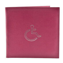 (Pink) Mala Leather Odyssey Genuine Leather Disabled Blue Badge Holder Wallet