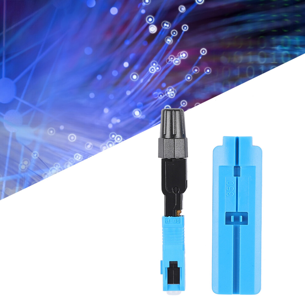 Set Of 20 Optic Fiber Quick Connectors Telecom Grade Embedded Reusable Sc Upc 8421362470317