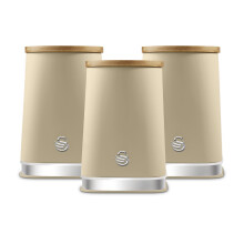 Swan Nordic Oatmeal Tea Coffee Sugar Canisters Storage SWKA18524OAT