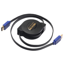 Retractable Portable HDMI Cable 1080P Adapter 3D Cord Wire Black 1.8m Length Gold Plated Connectors